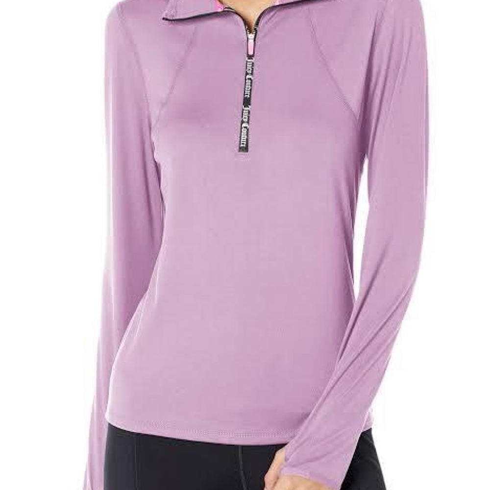 Juicy Couture women's logo half zip pink and‎ purple XS